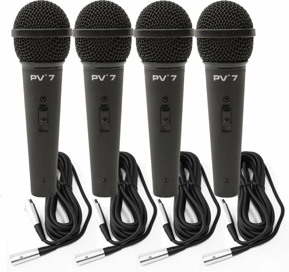 4 Peavey PV7 Handheld High Sensitivity Dynamic Cardioid Microphone, 1/4