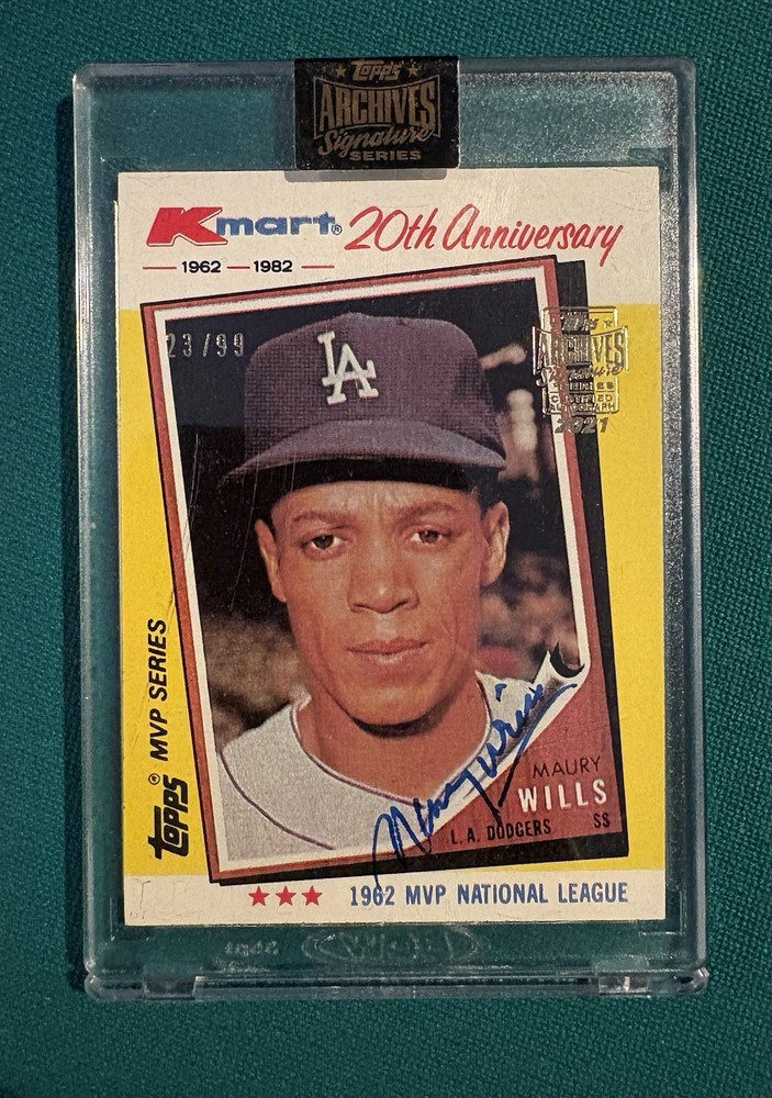 2021 Topps Archives Signature Series 1982 K-Mart Maury Wills Autograph /99 MVP