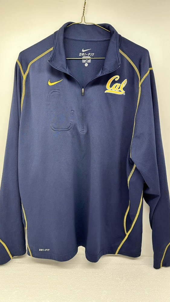 Nike Cal Golden Bears 1/4 Zip Pullover Jacket Dri-Fit Mens California Size XL