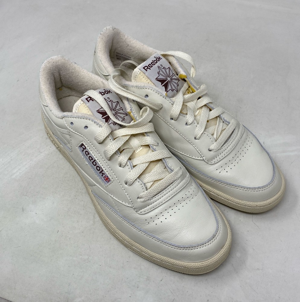Reebok Club C 85 Vintage Sneakers - Chalk/Off-White Leather, Men’s 8.5