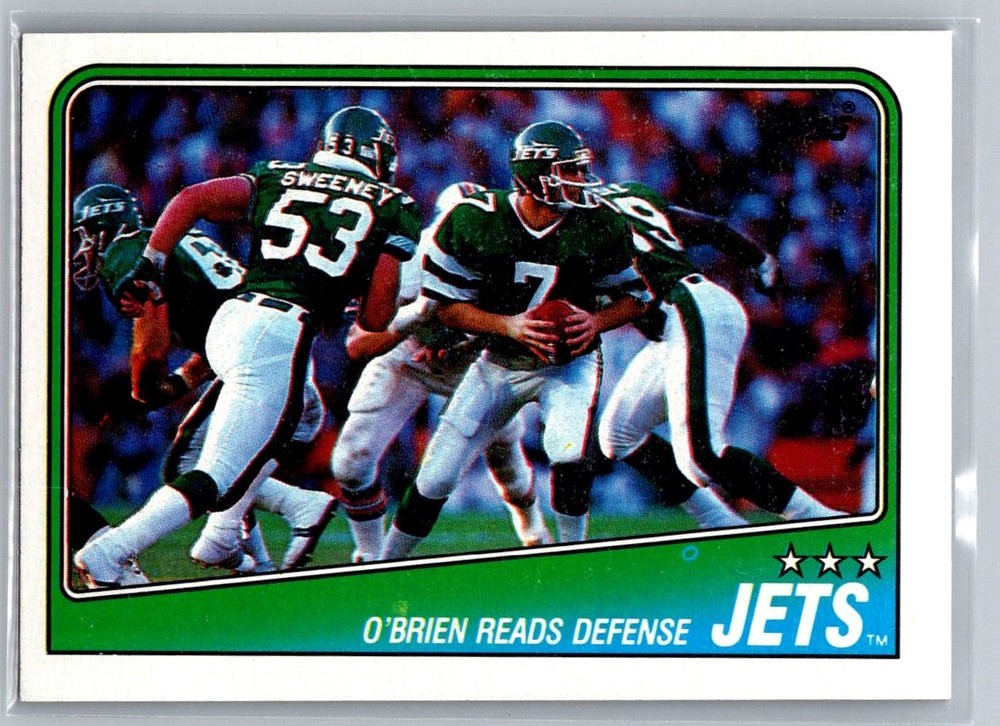1988 Topps Ken O'Brien New York Jets #301 Team Leaders Card