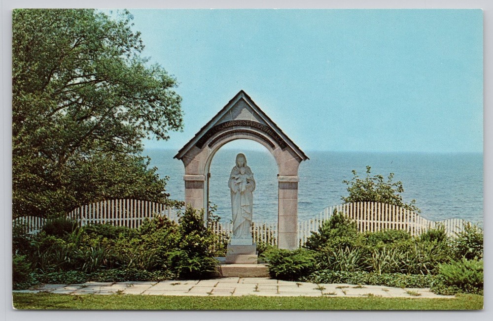 Our Lady Star of the Sea Shrine Cleveland Ohio Lake Erie Postcard Euclid Studio