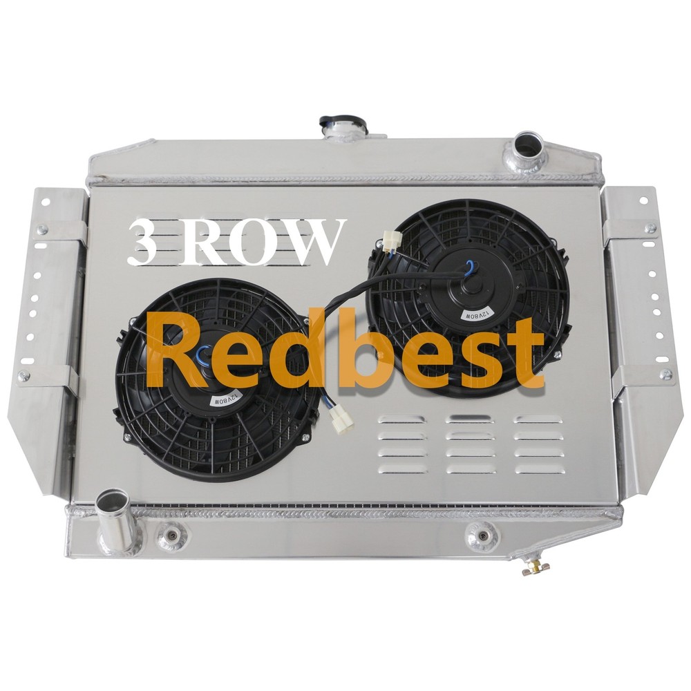 3ROW Radiator+Shroud+Fan For 1972-1979 Jeep Wagoneer,1974-78 Cherokee J10 J20 V8