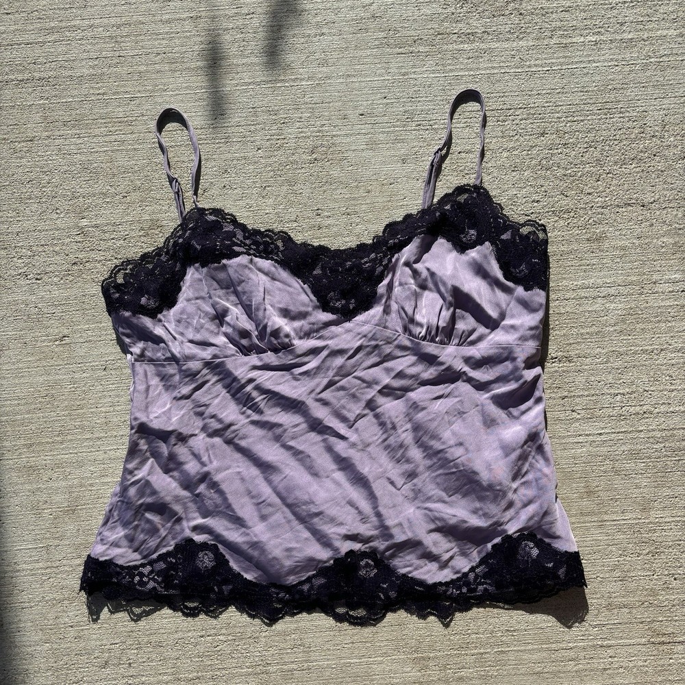 Y2k purple lace cami