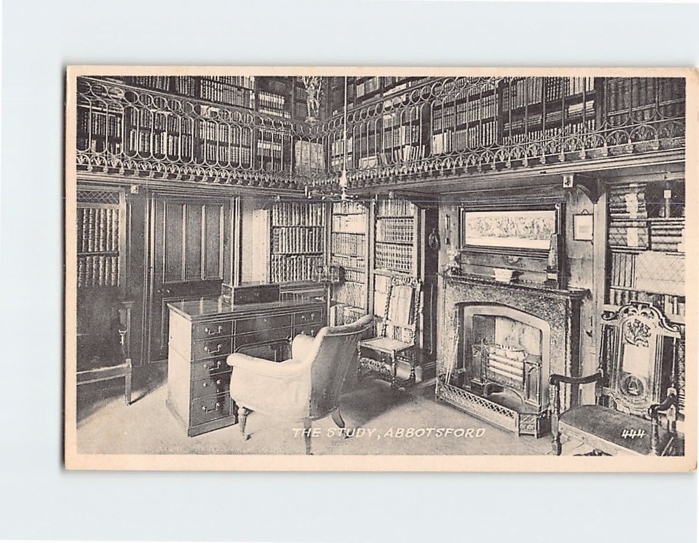 Postcard The Study Abbotsford Melrose Scotland
