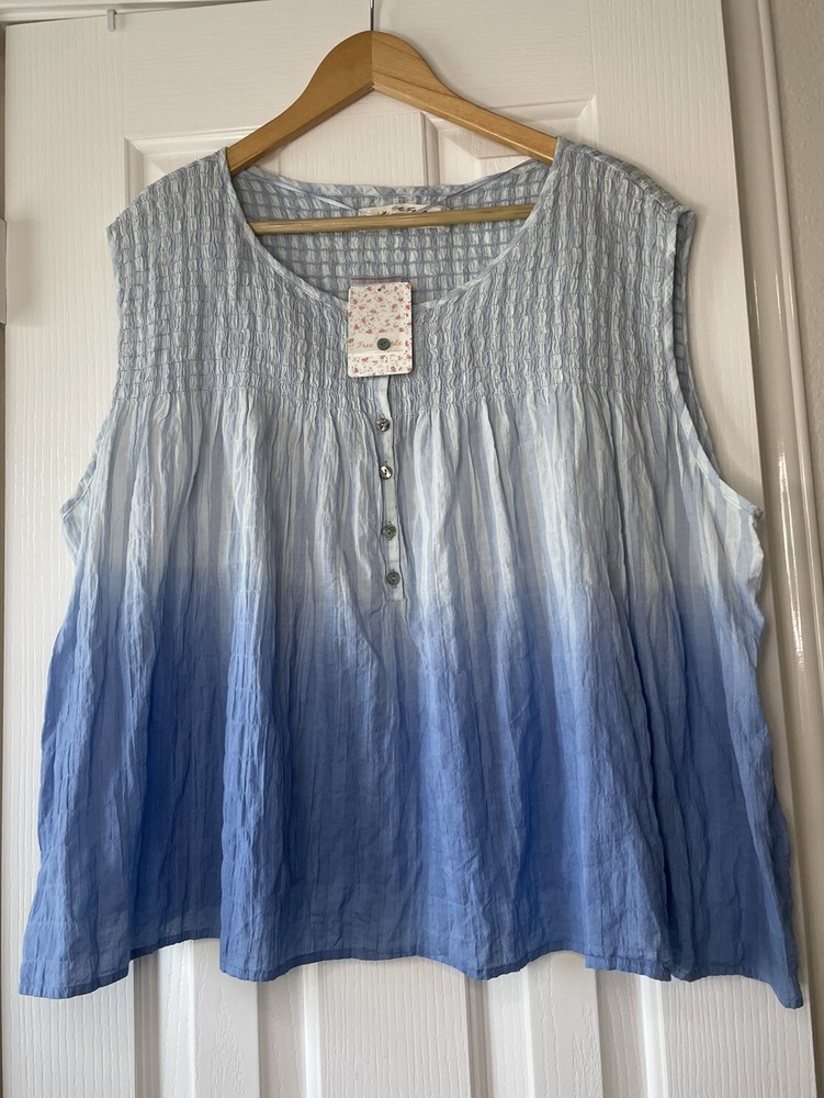 NWT Free People We The Free Little Bit Of Something Ombre Blouse Size Large