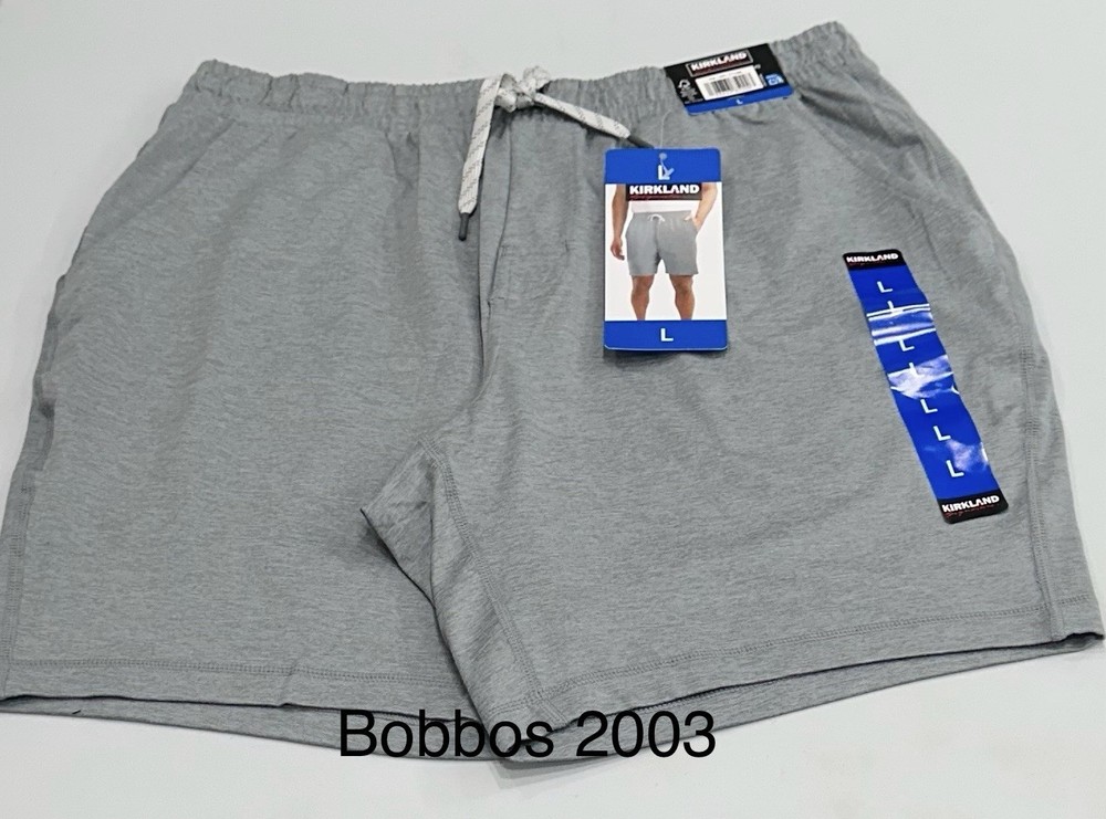 Kirkland Signature Men’s Moisture-Wicking Fabric Shorts, Gray, Size L