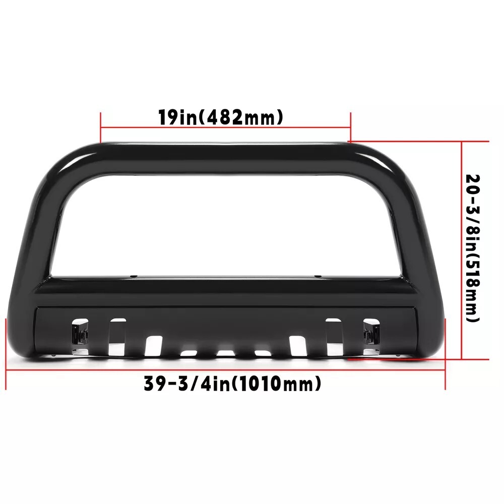 Bumper Bull Bar with Skid Plate For Jeep Renegade 2015-2022 Powder Coated Steel