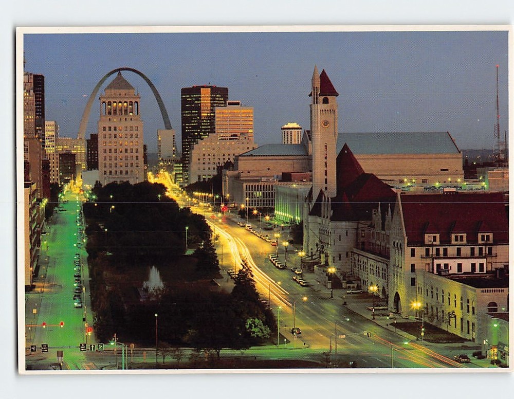 Postcard Market Street St. Louis Missouri USA