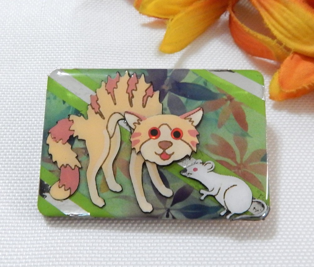Echo & Hara Collectible Cat & Mouse Pin/Brooch