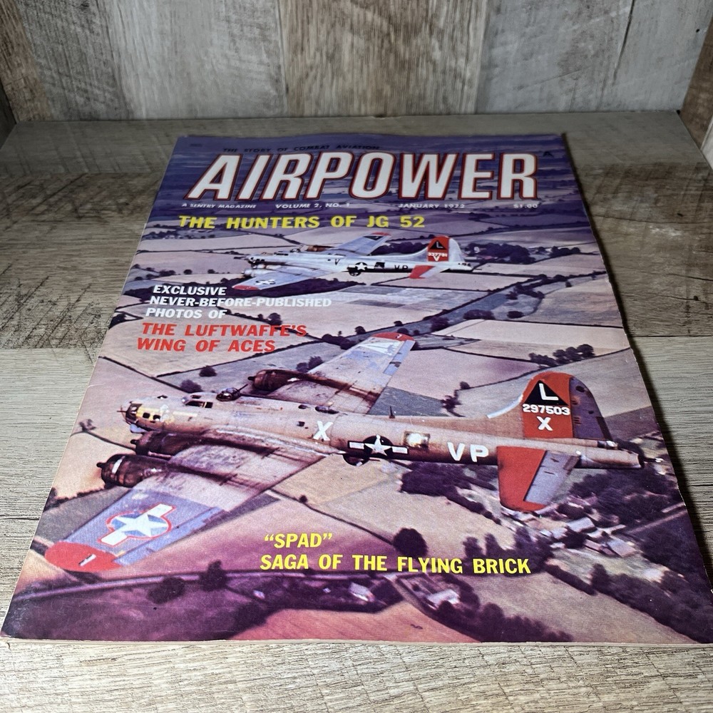 ⭐️ Airpower Magazine January 1972 Vol. 2 #1 The Hunters Of JG 52 VINTAGE