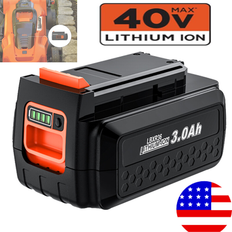 Black & Decker 40V 3.0Ah MAX Lithium Ion Battery Pack LBX36 LBX2040 LBXR36
