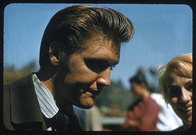 Photo:Elvis Presley 1950s Portrait Color Candid Photograph