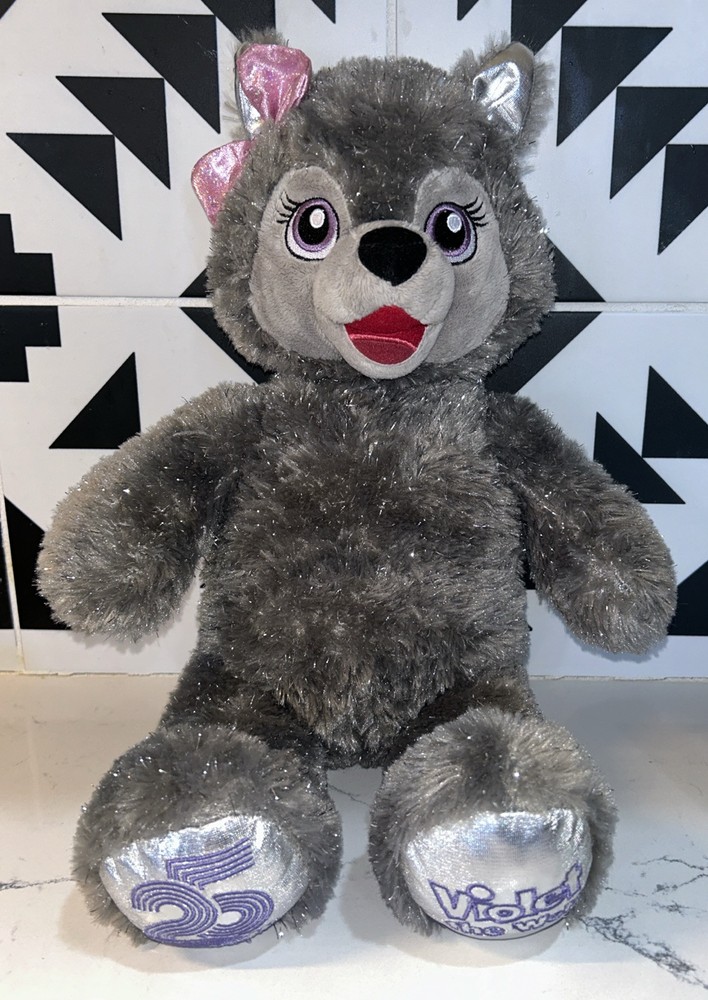Great Wolf Lodge 25th Birthday Violet the Wolf 16 Inch Build a Bear Plush