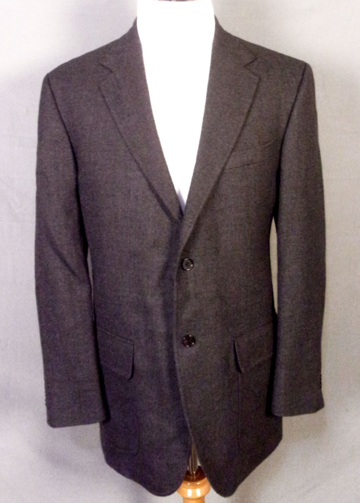 EUC Tommy Hilfiger Tailored RECENT men's Soft 100% Wool Tweed Blazer Gray 42 R