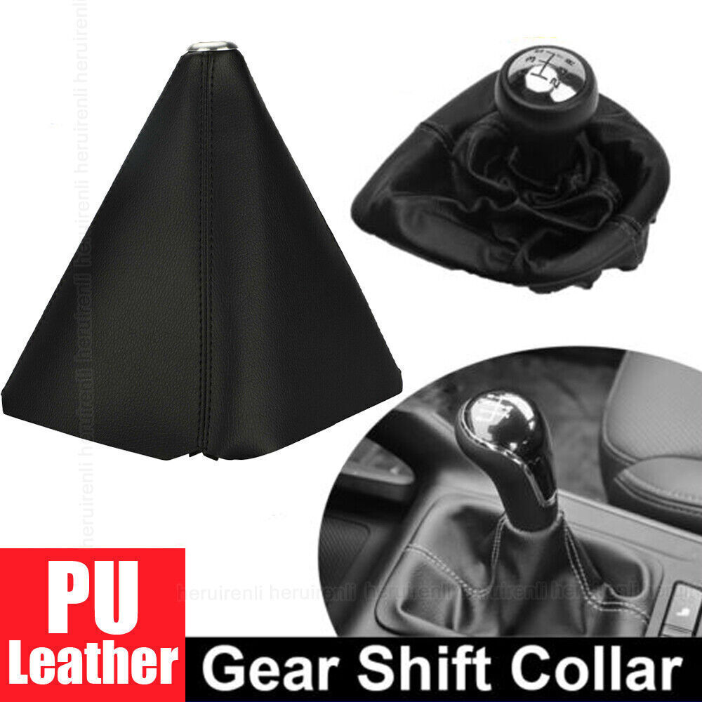 Car Leather Gear Shift Collar Shifter Stick Gaiter Boot Knob Cover Accessories