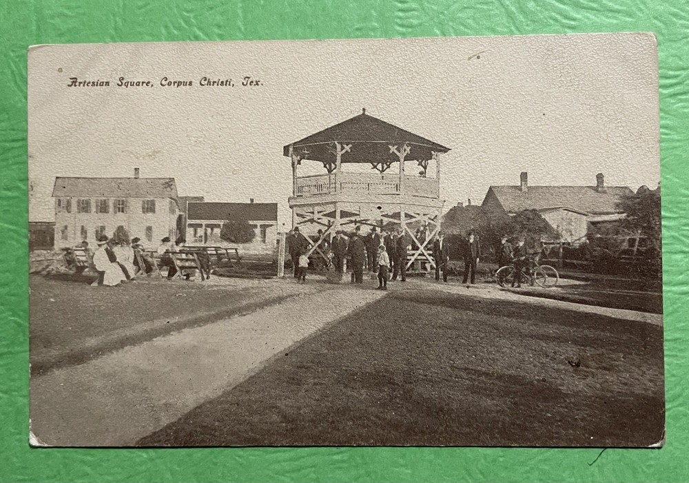 CORPUS CHRISTI Texas Artesian Square vintage postcard
