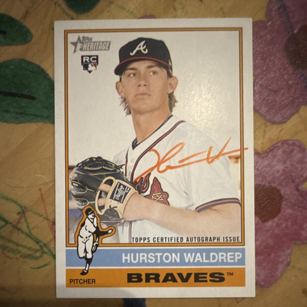 2025 Topps Heritage High Number - Real One Autographs Hurston Waldrep #ROA-HW Special Edition Red Ink /76 (AU, RC)
