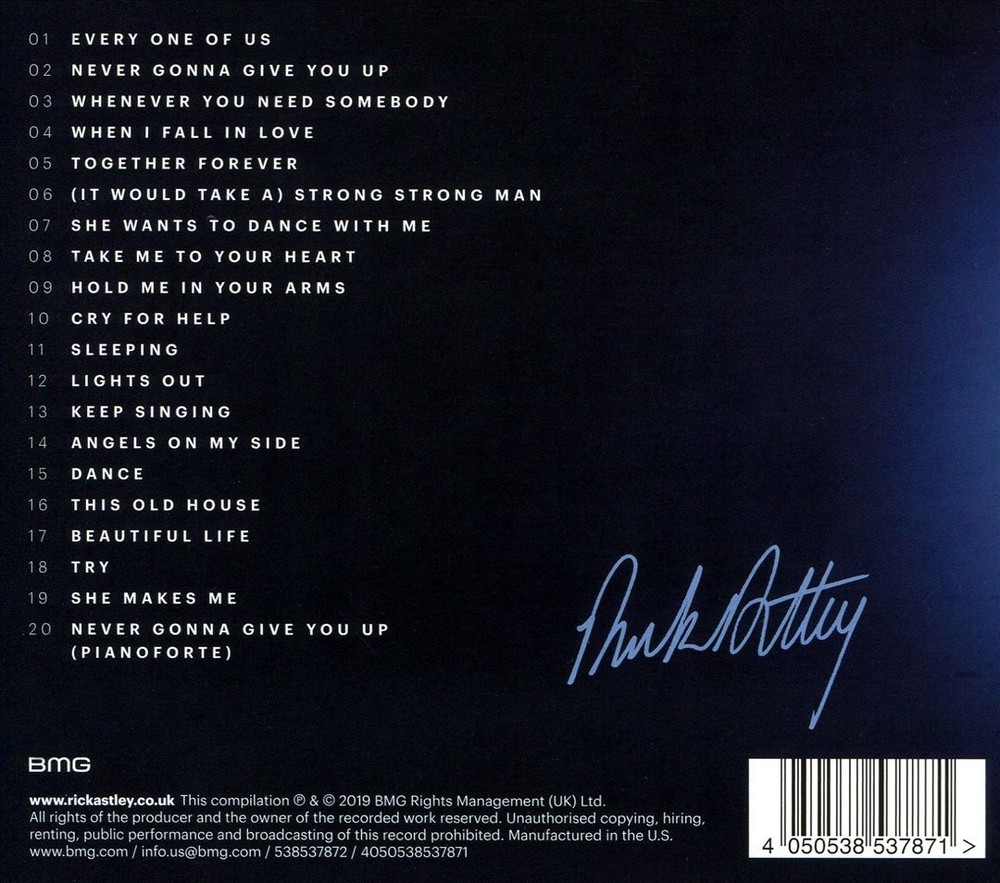 Rick Astley Best Of Me New Cd