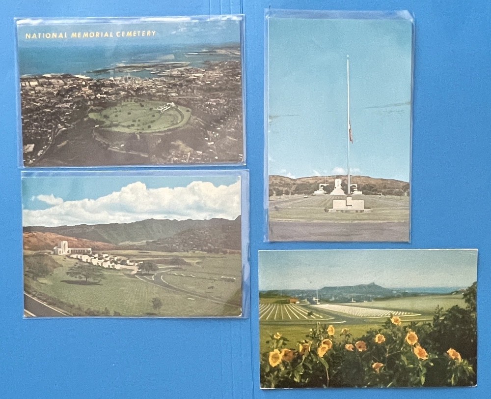 Hawaii Honolulu Punchbowl Crater National Memorial Cemetery Postcard Lot UNUSED