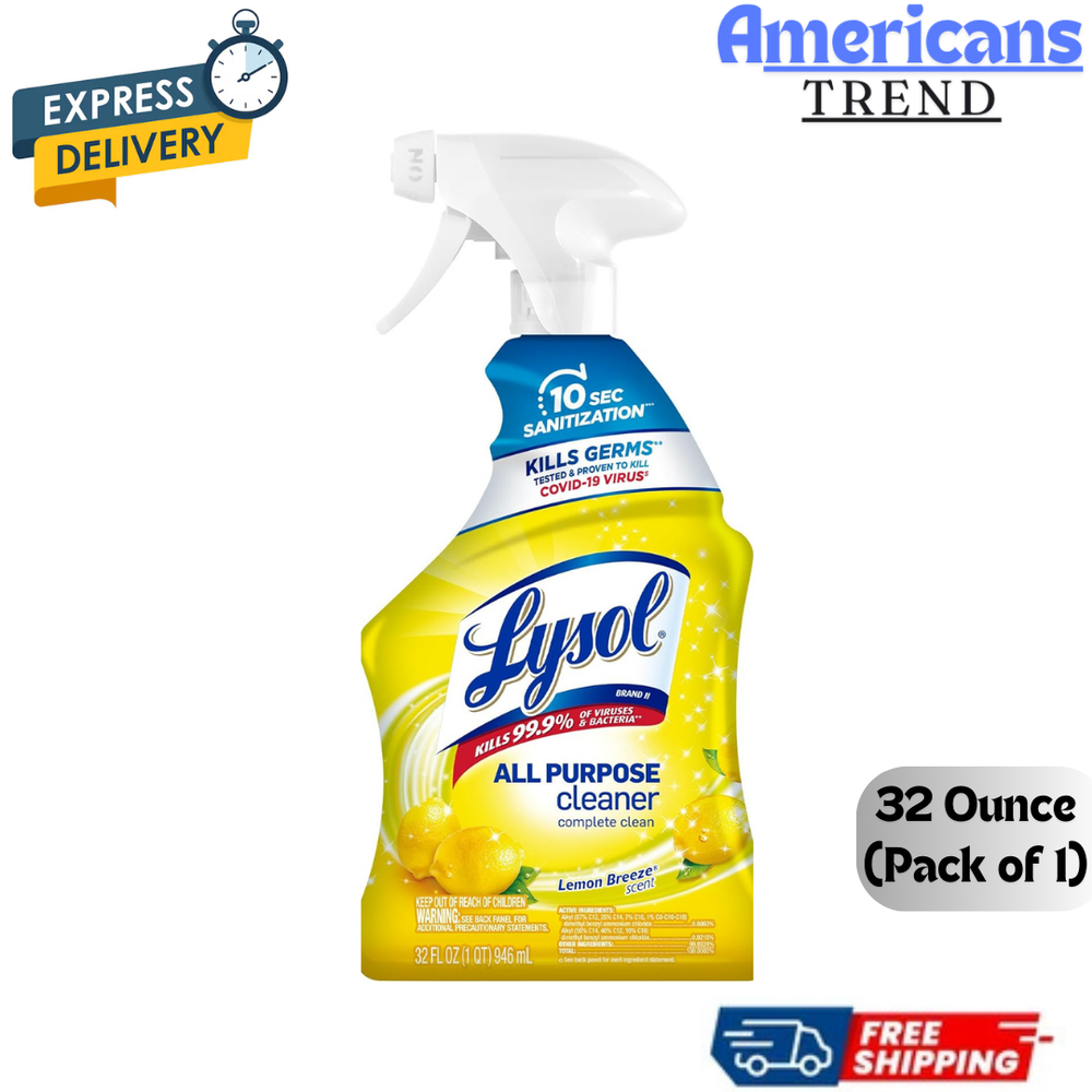 Lysol All-Purpose Cleaner, Sanitizing and Disinfecting Spray, 32 Ounce Pack of 1