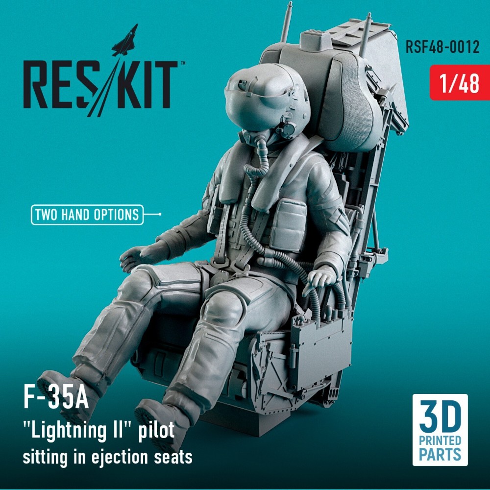 F-35A Lightning II Pilot Sitting Ejection Seat Type 1 1/48 3D ResKit RSF48-0012