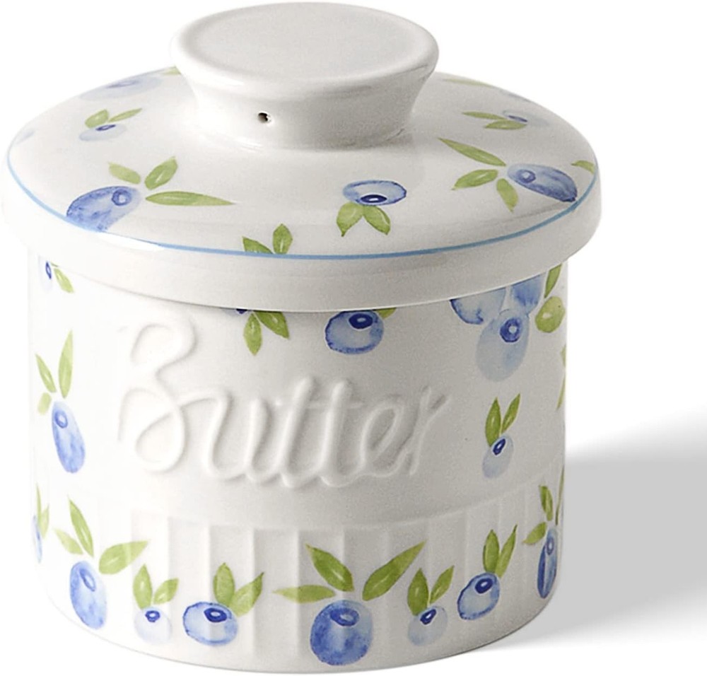 Toptier Butter Crock for Counter With Water Line, On Demand Spreadable Butter