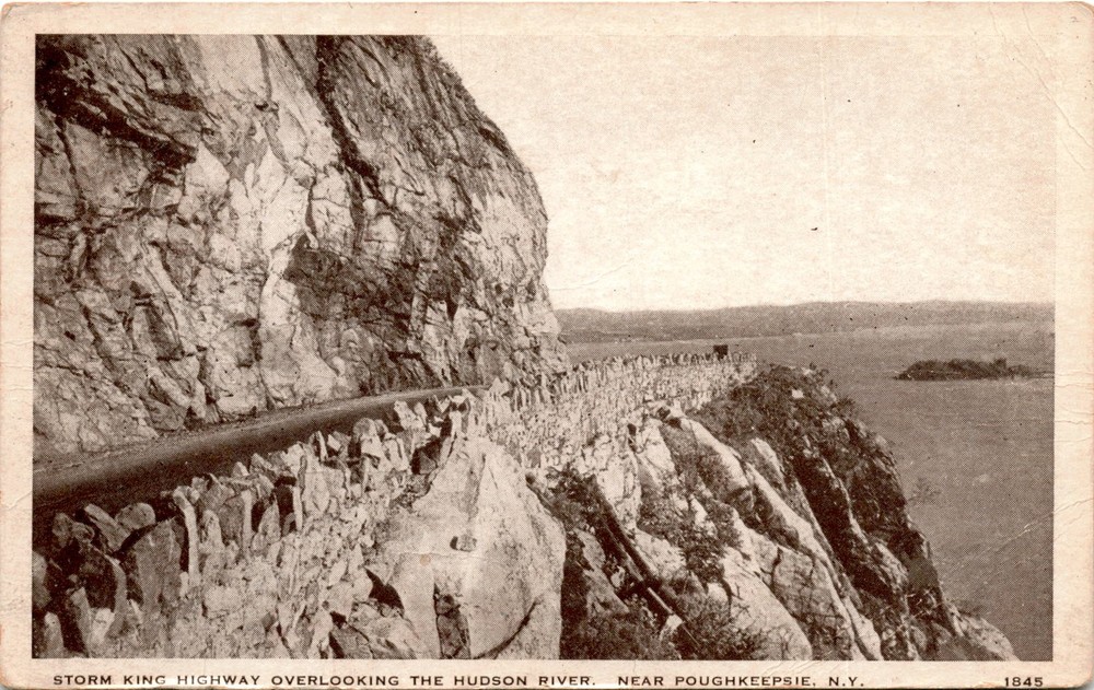Storm King Highway, Hudson River, Poughkeepsie, NY, Marply, John, Postcard
