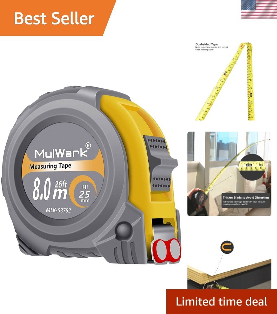 Accurate 26ft Measuring Tape with True Zero & Lifetime Warranty Feature-image