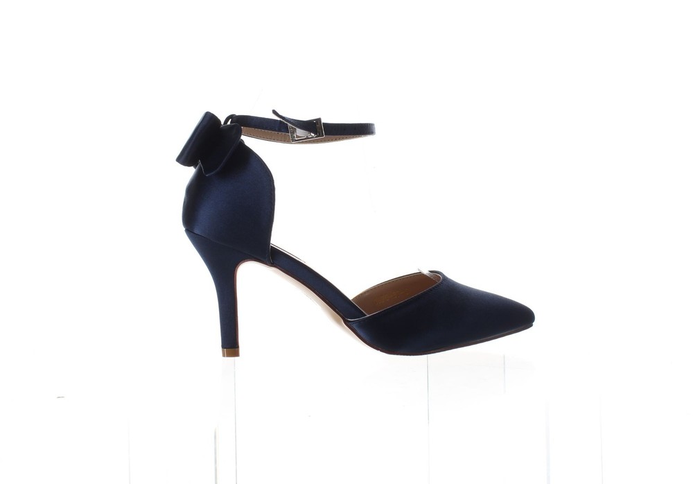Erijunor Women's Blue Ankle Strap Heels Size 6 Comfortable & Stylish