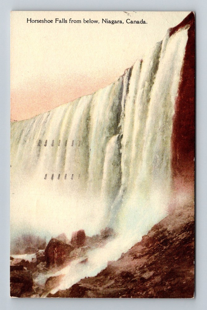 Canada- Niagara Falls Horshoe Falls From Below Old Postal Vintage c1945 Postcard