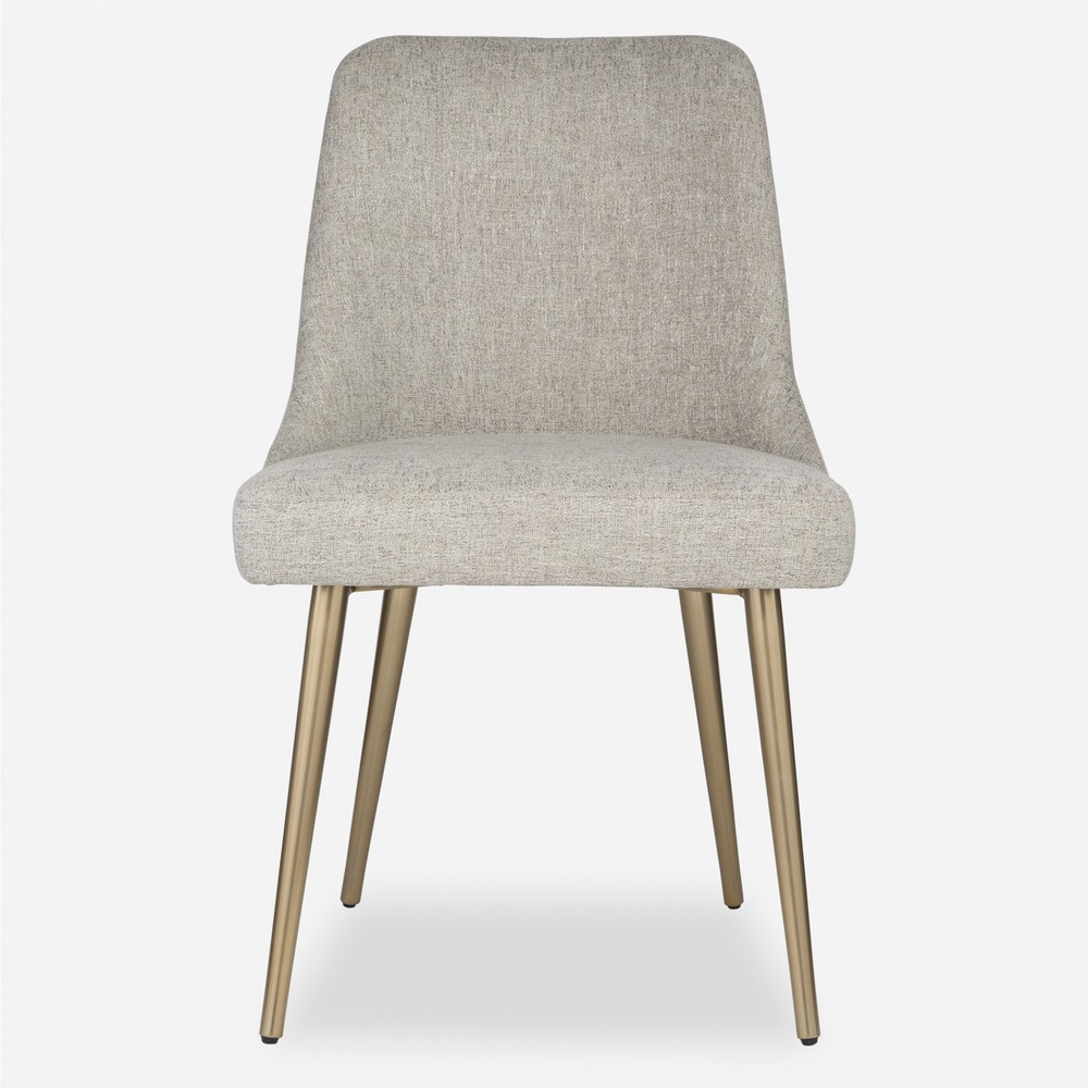 Uttermost Bramwell 21W Grey Metal Frame Polyester Dining Chair