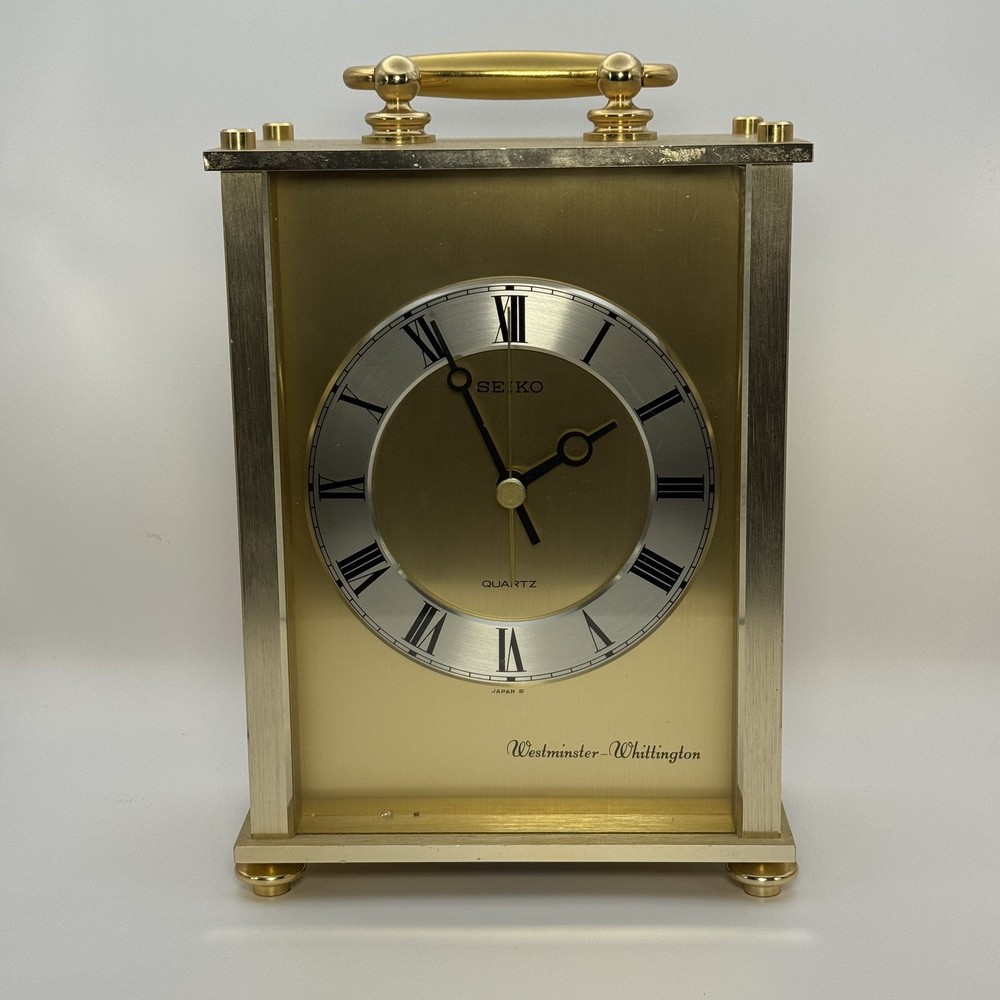 SEIKO Westminster Whittington Mantel Vintage Chime Clock, Made in Japan Works!