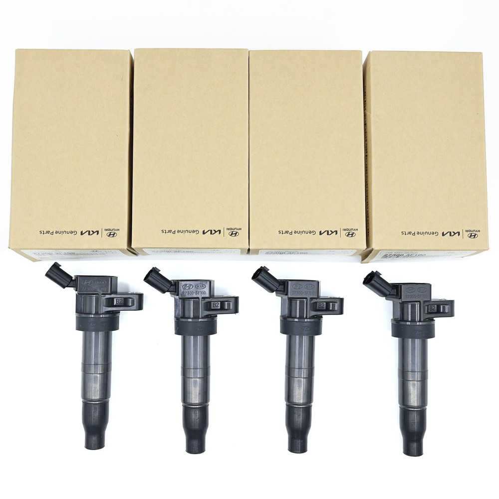 4PCS Ignition Coils For 2008-2017 Hyundai & Kia I4 V8 OEM Denso 27300-3F100