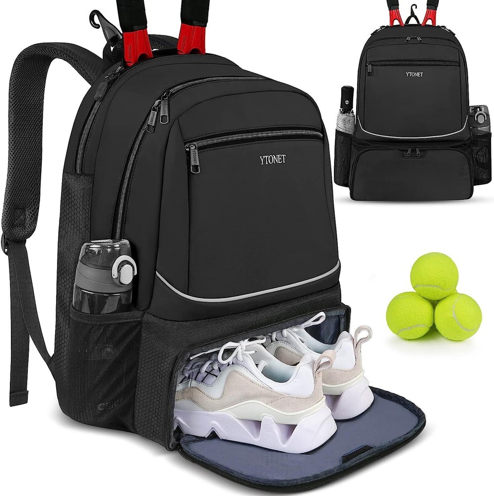 Tennis Bag Tennis Backpack for Women Men 2 Rackets with Insulated Pocket Vent...