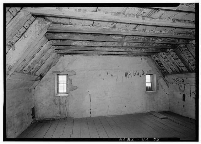 26. East room attic east wall - Bacon's Castle, 465 Bacon’s