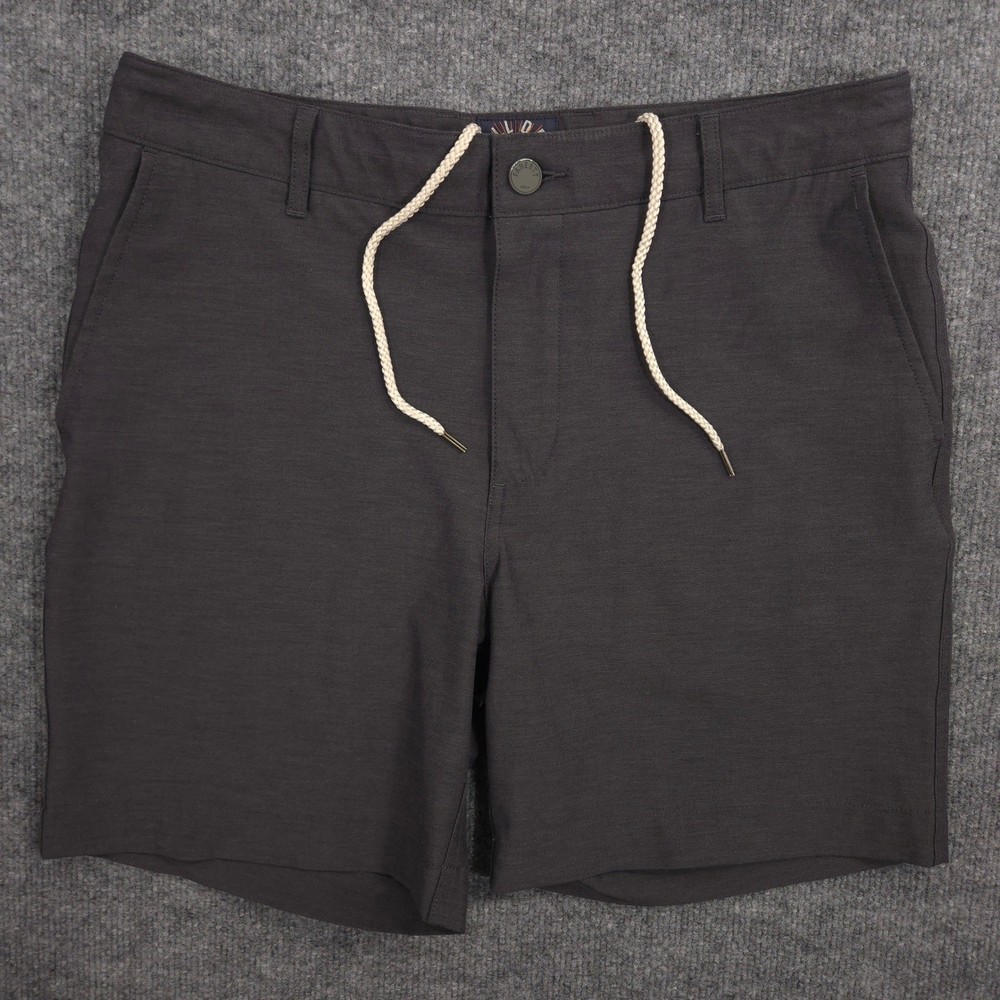 Faherty All Day Shorts Mens 31 Dark Gray Chino Performance Drawstring 7