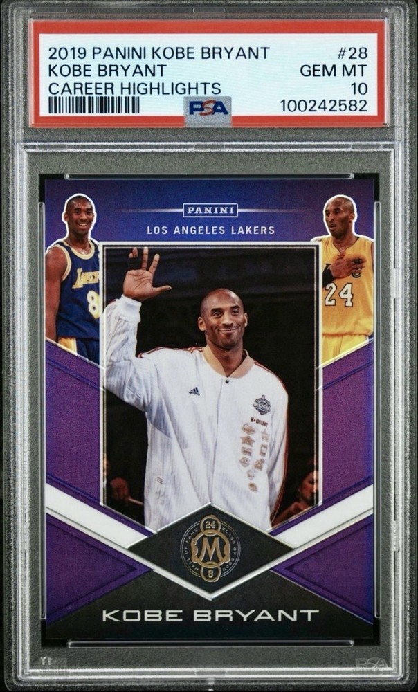 2019 Panini Kobe Bryant Career Highlights Card #28 Serial Numbered /24 PSA 10 🔥