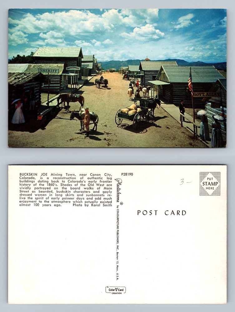 Canon City, CO-Colorado, Buckskin Joe Mining Scene View Vintage Postcard