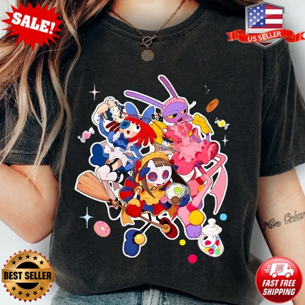 The Amazing Digital Circus T-shirt, TADC Characters Jax, Pomni T-Shirt S-5XL