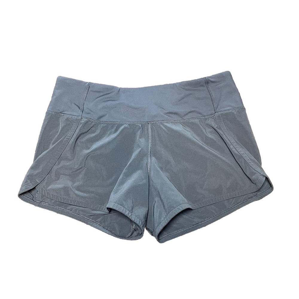 Lululemon Womens Size 6 Run Times Short II 4 Inch Inseam Sea Steel Green W7AK0S Zip Pocket Running Shorts