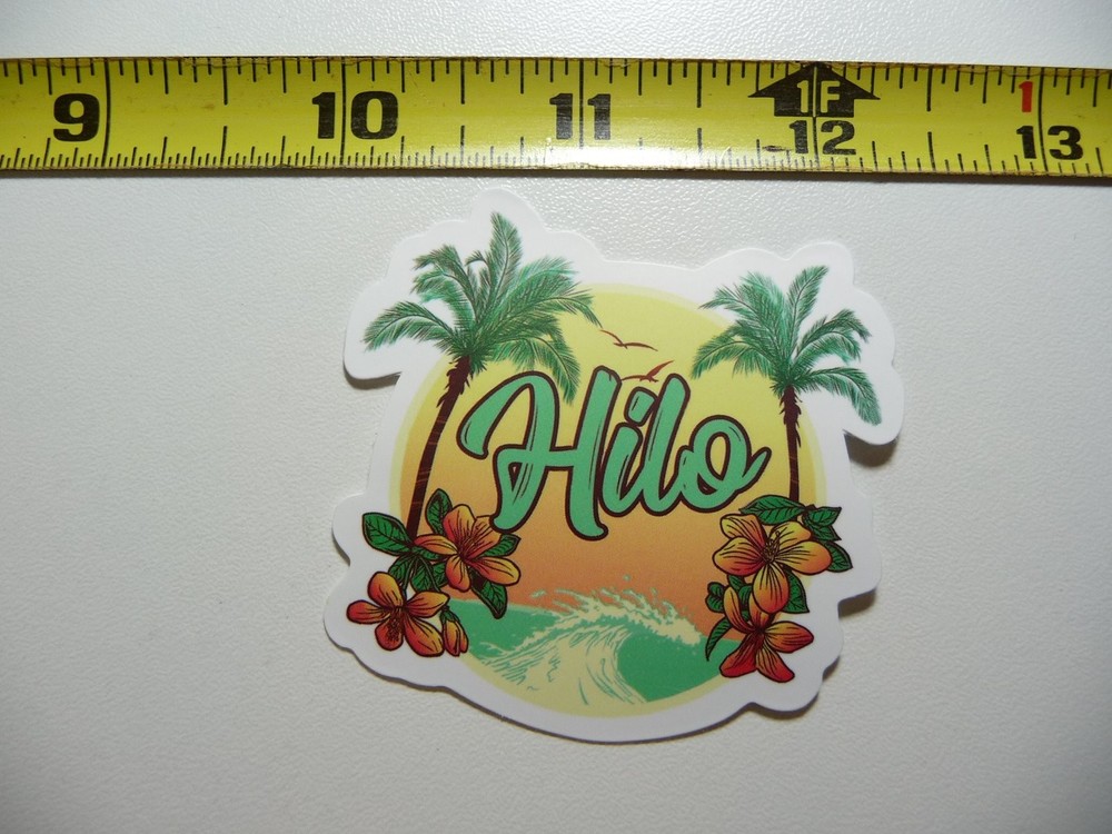 Hawaii Hilo Tropical Palm Trees Decal Sticker for Travel Lovers