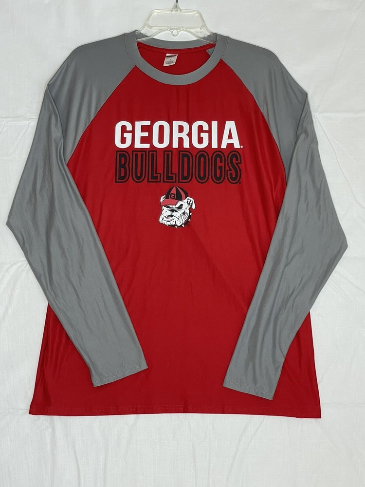 Georgia Bulldogs Mens T Shirt Large Red Long Sleeve Sideline Football Casual
