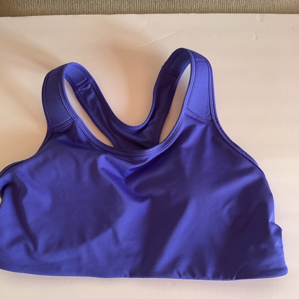 Avia Purple XL Sports Bra Racerback Pullover Wireless Polyester Spandex