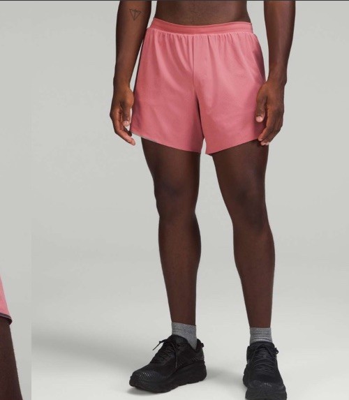 Lululemon Fast and Free Lined Short 6 Brier Rose Men’s Size Large EUC Running
