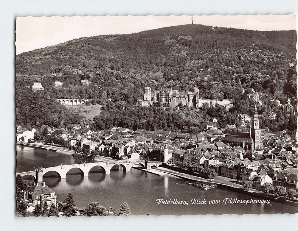 Postcard Panoramic View Heidelberg Germany