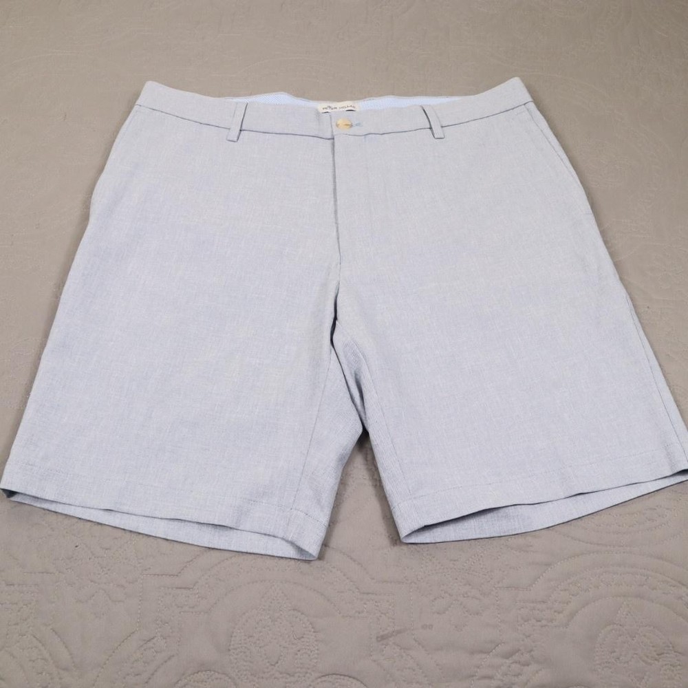 Peter Millar Shorts Mens 35 Blue Golf Performance Microfiber Lightweight Tech