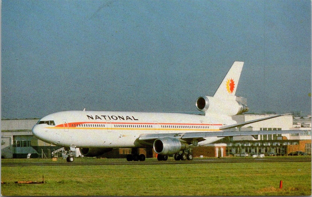 Dr Jim Stamps Postcard National Airlines Mcdonnell Douglas Dc-10-30