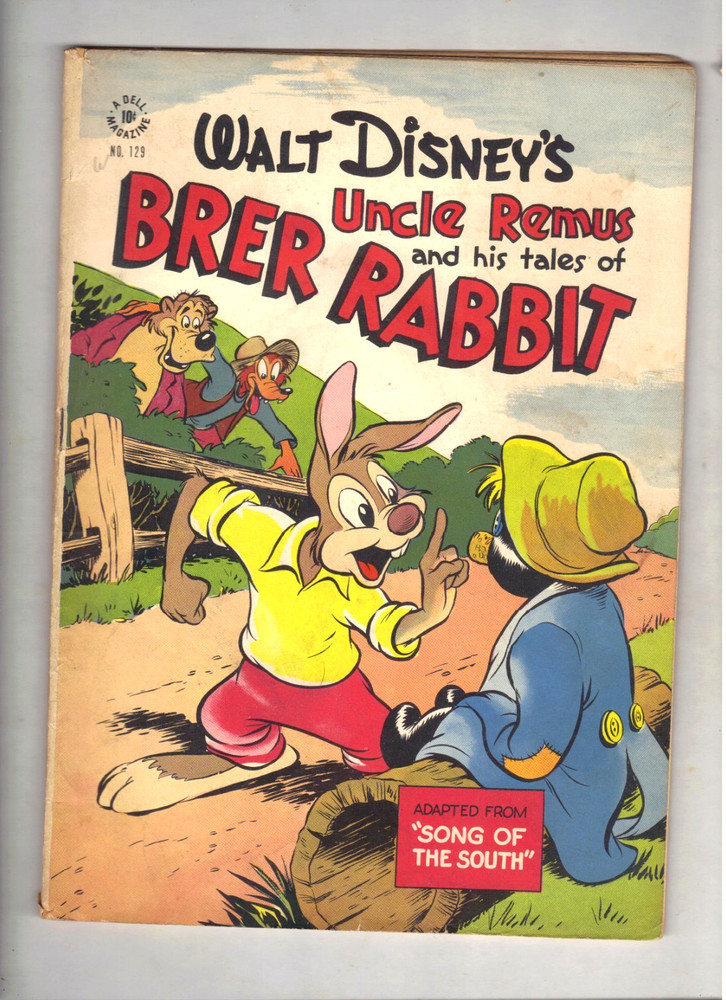 Four Color #129 Dell 1946 Golden Age Uncle Remus Brer Rabbit Walt Disney OW PAGE