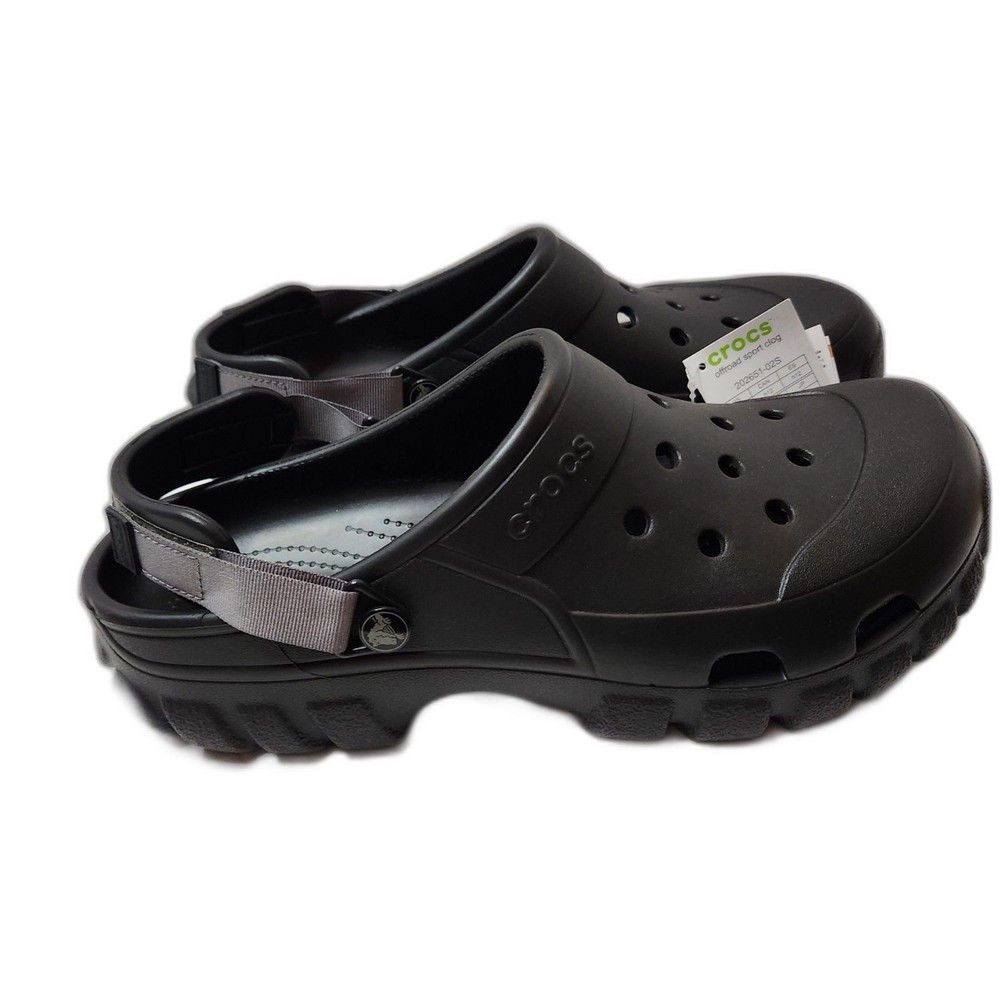 Crocs Offroad Sport Clog Black Men’s Size 12 Adjustable Heel Strap